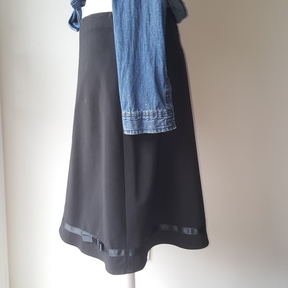Sz 1 circle skirt with bow trim  black on black - Picture 4 of 6